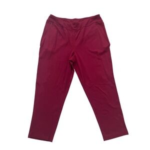 Bob‎ Mackie Wearable Art Womens LP Burgundy Pants Side Zip Pockets